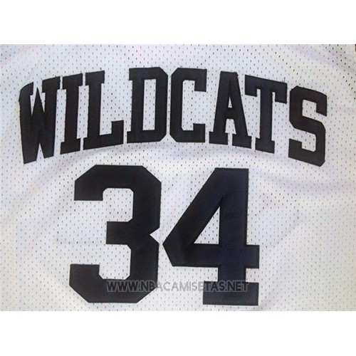 Camiseta Wildcats Len Bias NO 34 Blanco